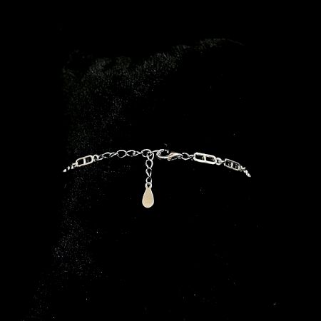 Handcrafted 92.5 Sterling Silver Zircon Bracelet with Italian Finish